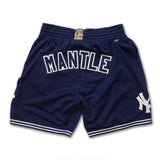 JJ VINTY · VINTAGE MICKEY MANTLE BRONX BOMBERS / YANKEES MASHUP SHORTS · 1 OV 1