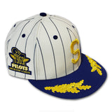 SEATTLE MARINERS KEN GRIFFEY JR. AUTO PINSTRIPE DEADSTOCK FITTED · CUSTOM HAT