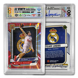 JJ VINTY · 2017 LUKA DONCIC REAL MADRID ROOKIE · 1 OV 1 · HANDHELD ART · COLLECTOR CARD