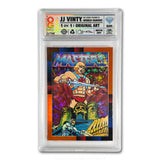 JJ VINTY · 1981 MASTERS OF THE UNIVERSE / HE-MAN · 1 OV 1 · HANDHELD ART · COLLECTOR CARD