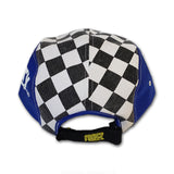 JJ VINTY · REWORKED JORDAN 4 FLIGHT DENIM CHECKERED 5 PANEL HAT · 1 OV 1