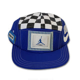 JJ VINTY · REWORKED JORDAN 4 FLIGHT DENIM CHECKERED 5 PANEL HAT · 1 OV 1