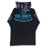 JJ VINTY • VINTAGE NWA WEST COAST HOODIE LONG SLEEVE TEE • 1 OF 1