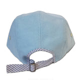 JJ VINTY · REWORKED RALPH LAUREN BLUE BUTTON UP 5 PANEL HAT · 1 OV 1