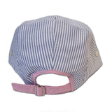 JJ VINTY · REWORKED RALPH LAUREN PINSTRIPE BUTTON UP 5 PANEL HAT · 1 OV 1