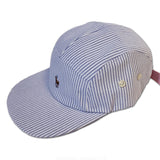 JJ VINTY · REWORKED RALPH LAUREN PINSTRIPE BUTTON UP 5 PANEL HAT · 1 OV 1